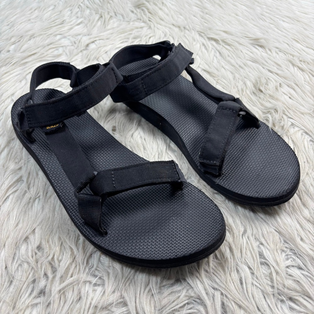 Teva Women's US 10 Solid Black Universal Original Sandals Granola Girl Sporty